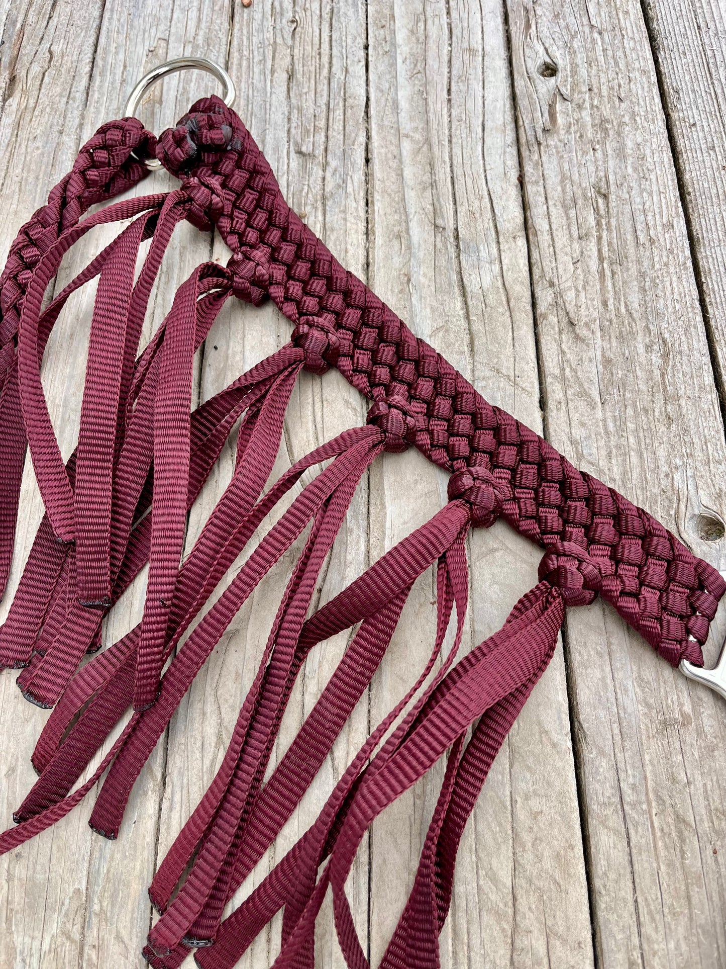 Burgundy Mule Tape Breast Collar