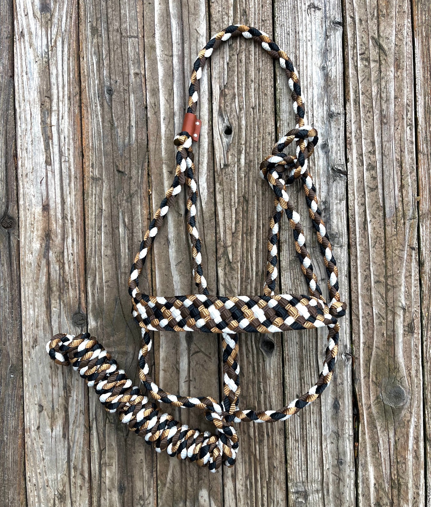 Copper, Brown, Black, & White Horse Mule Tape Halter