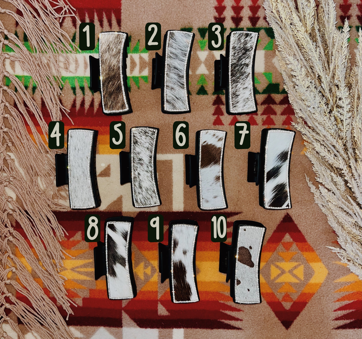 Hair On Cowhide Clips