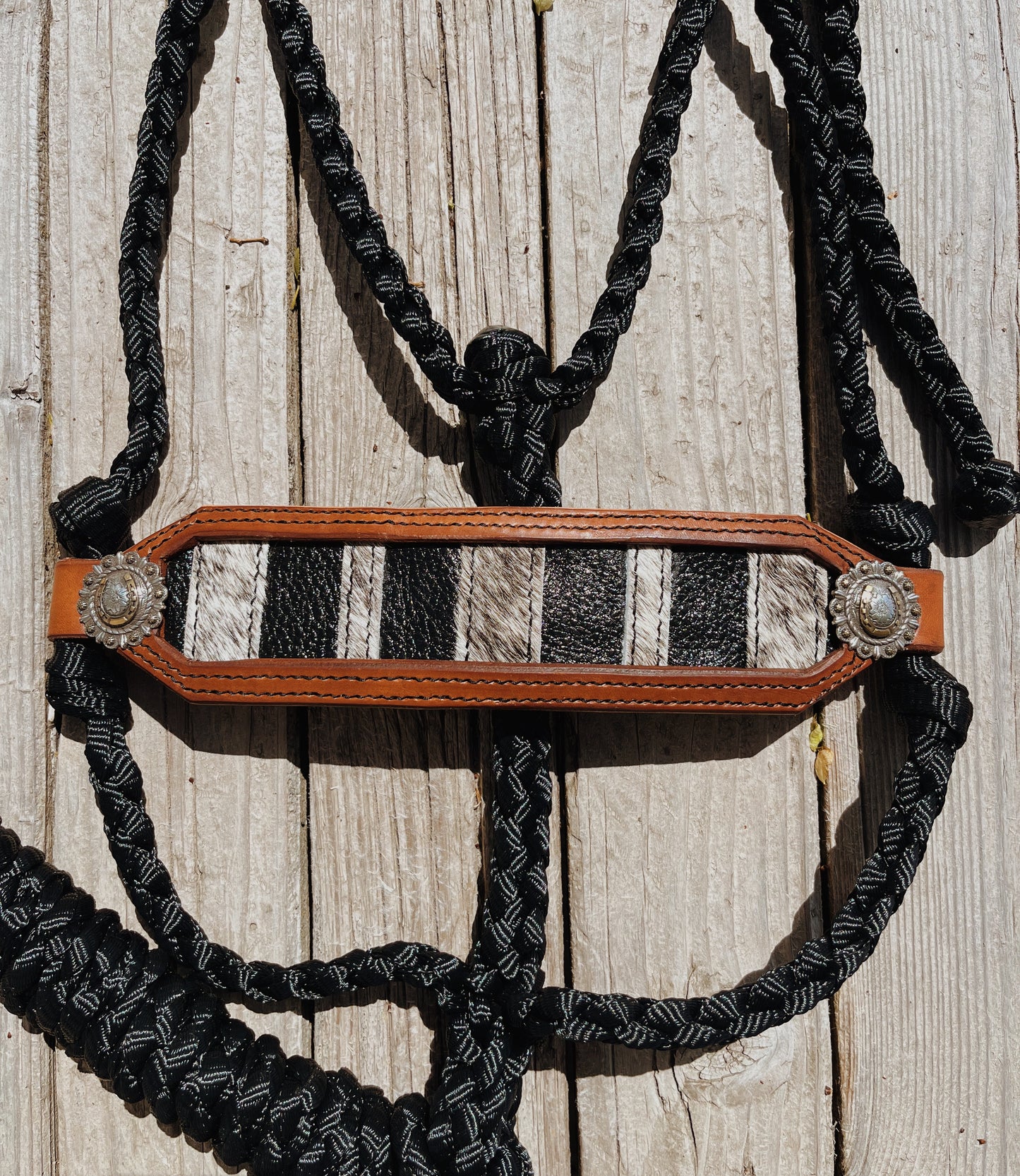 Cowhide Mule Tape Halter