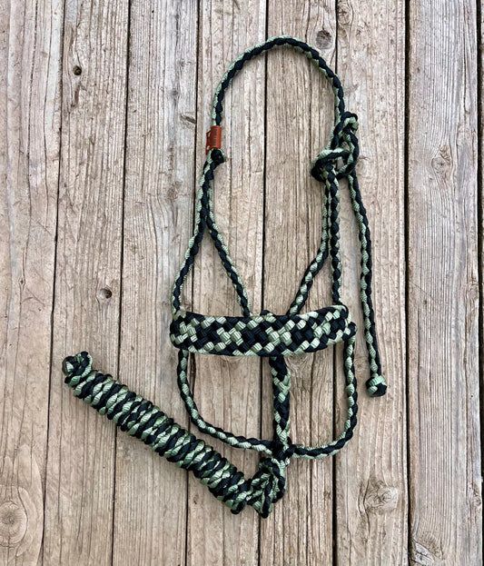 Green & Black Mule Tape Halter