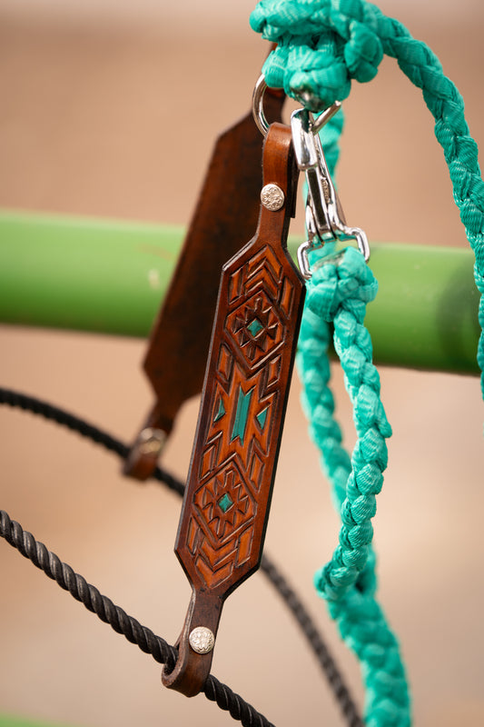 Turquoise Tooled  Hybrid Halter