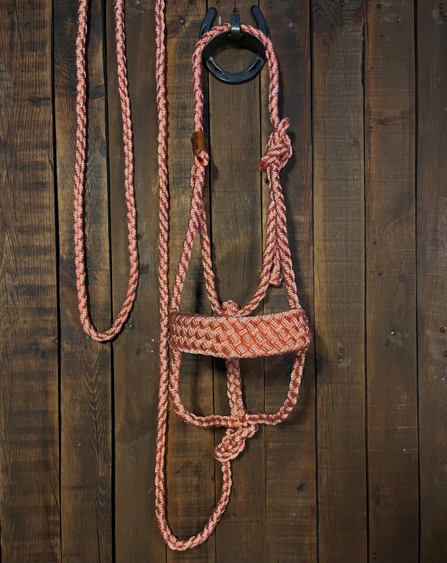 Limited Edition Coral Mule Tape Horse Halter