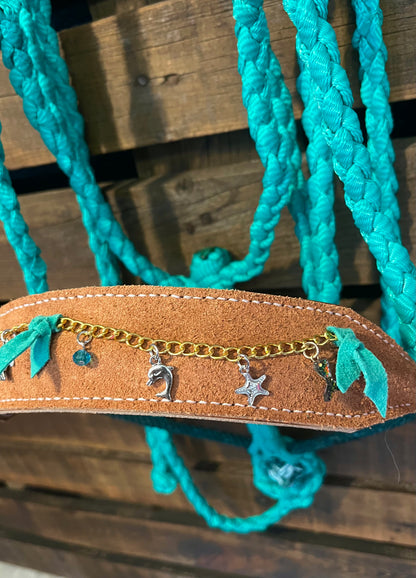 Coastal Charms Horse Halter | Mule Tape Halter with Lariat Nose Band
