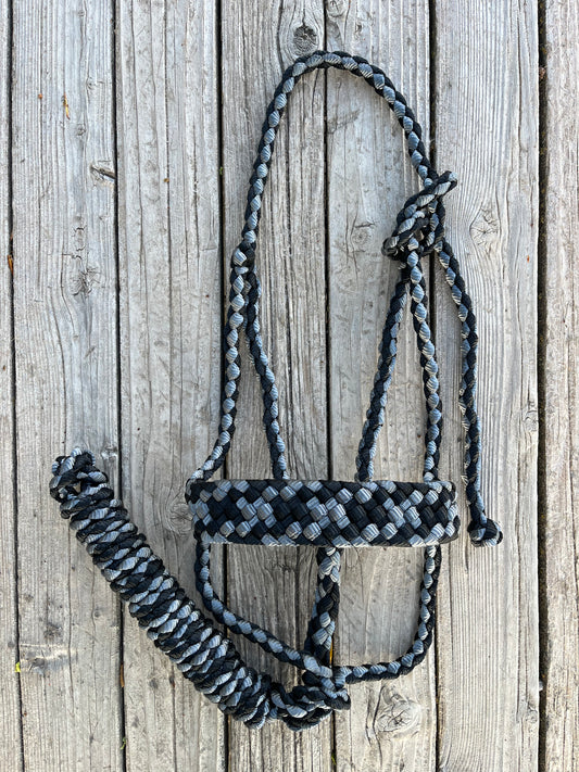 Black & Silver Mule Tape Halter