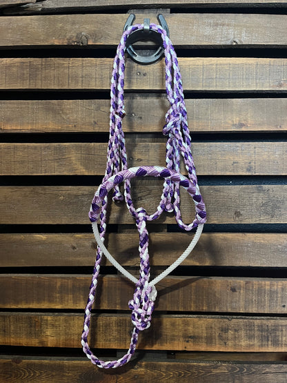 Lavender, Purple & White Lariat Horse Halter