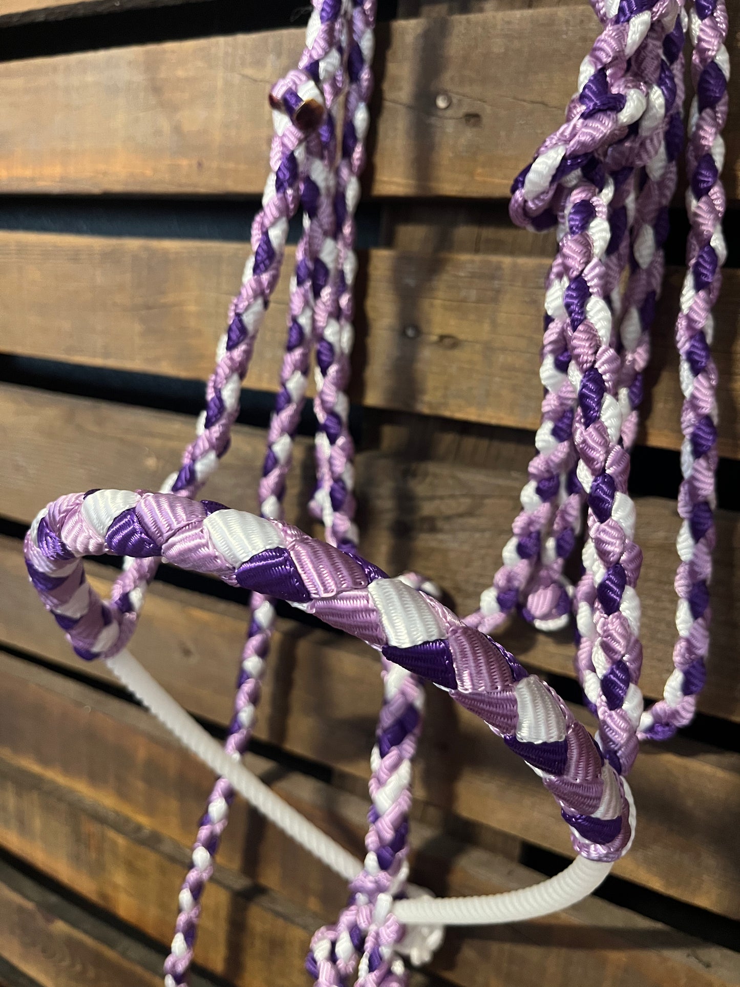 Lavender, Purple & White Lariat Horse Halter