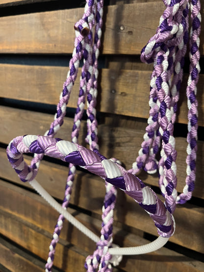 Lavender, Purple & White Lariat Horse Halter