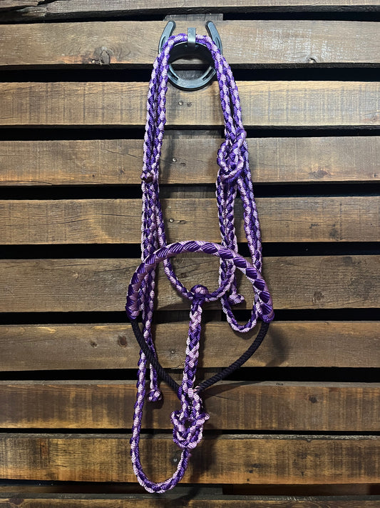 Lavender & Purple Lariat Horse Halter