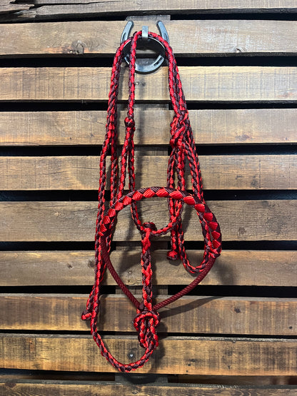 Burgundy & Red Lariat Horse Halter
