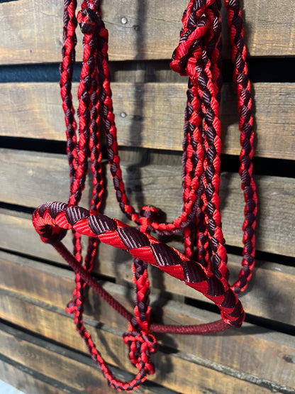 Burgundy & Red Lariat Horse Halter