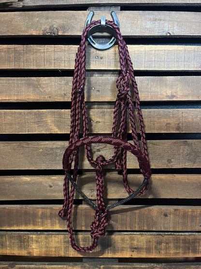 Burgundy Lariat Horse Halter