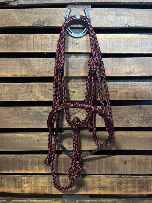 Burgundy Lariat Horse Halter