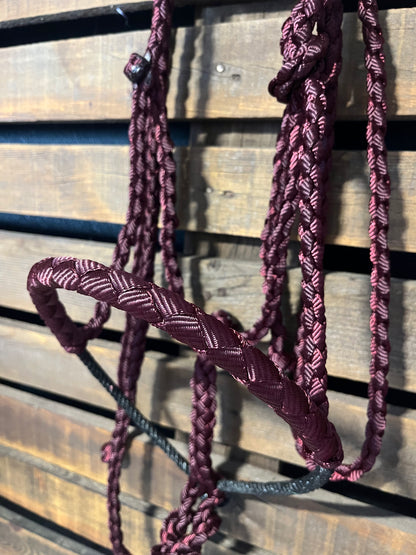 Burgundy Lariat Horse Halter